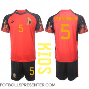 Belgien Jan Vertonghen #5 Hemmatröja Barn VM 2022 Kortärmad (+ korta byxor)
